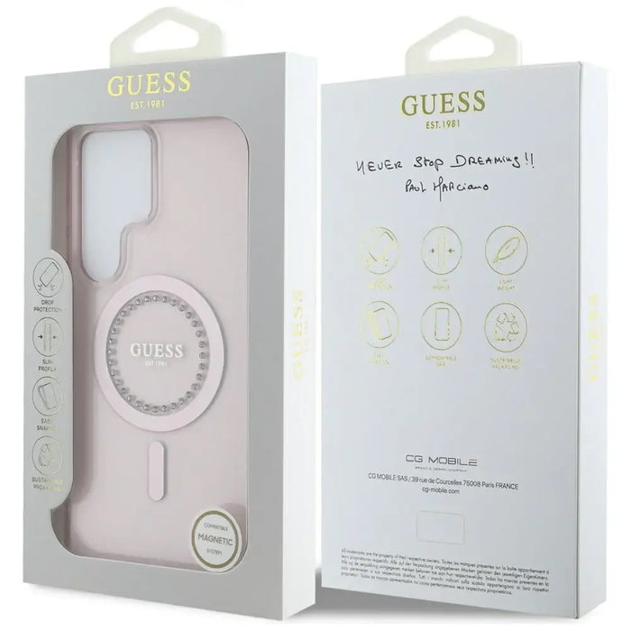Guess Rhinestones Printed Classic Logo MagSafe Калъф