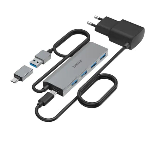 HAMA 4-портов хъб USB 3.2 Gen 1 5 Gbit/s вкл.