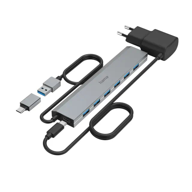 HAMA 7-портов хъб USB 3.2 Gen 1 5 Gbit/s вкл.