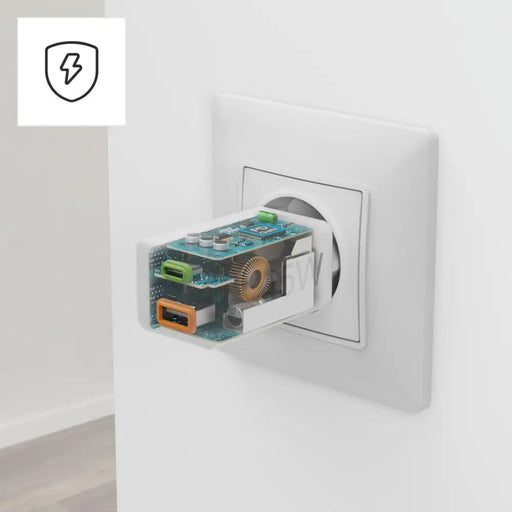 HAMA Бързо мини зарядно 45 W 1x USB-C - 1x USB-A PD бяло