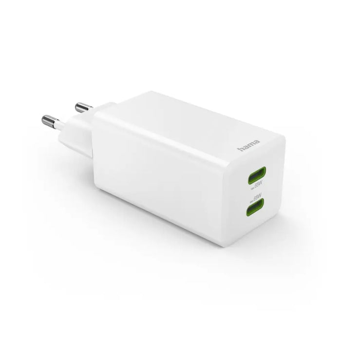 HAMA Бързо зарядно 220V 65W GaN 2x USB-C PD 201994