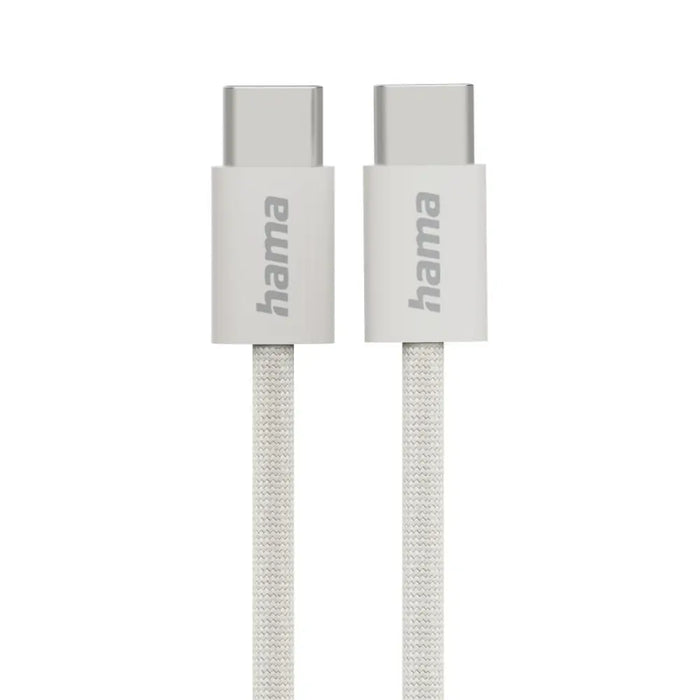 HAMA Кабел за зареждане ’Fabric’ USB-C - USB-C 1 m Nylon сив