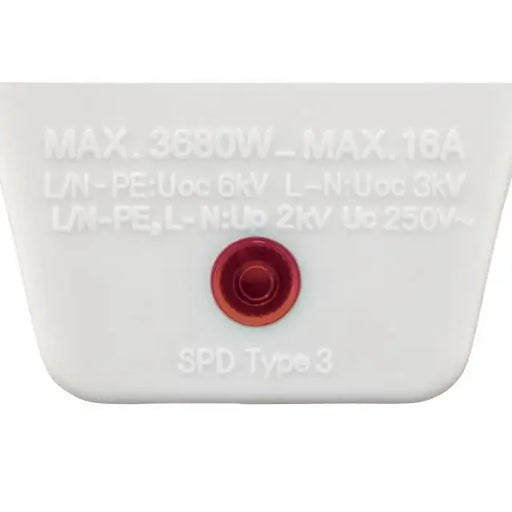 HAMA Контакт с вградена защита от пренапрежение,бял