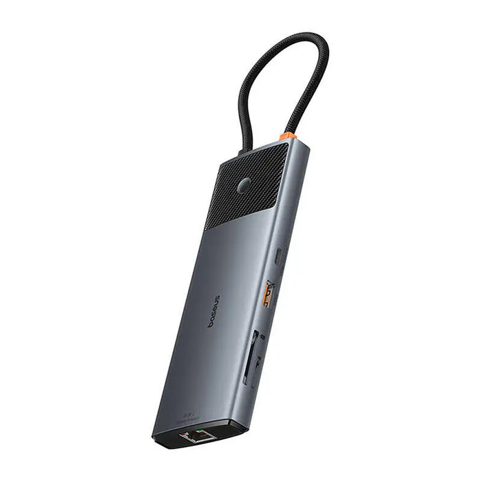 Хъб 10в1 Baseus 2x HDMI USB-C 3x USB-A RJ45 SD/TF PD сив