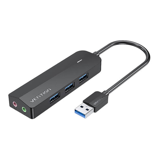 Хъб Vention CHIBB USB 3.0 към 3х USB със звукова карта 0.15m