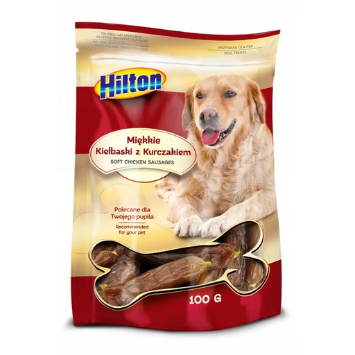 HILTON Меки пилешки кренвирши - лакомство за кучета - 100гр