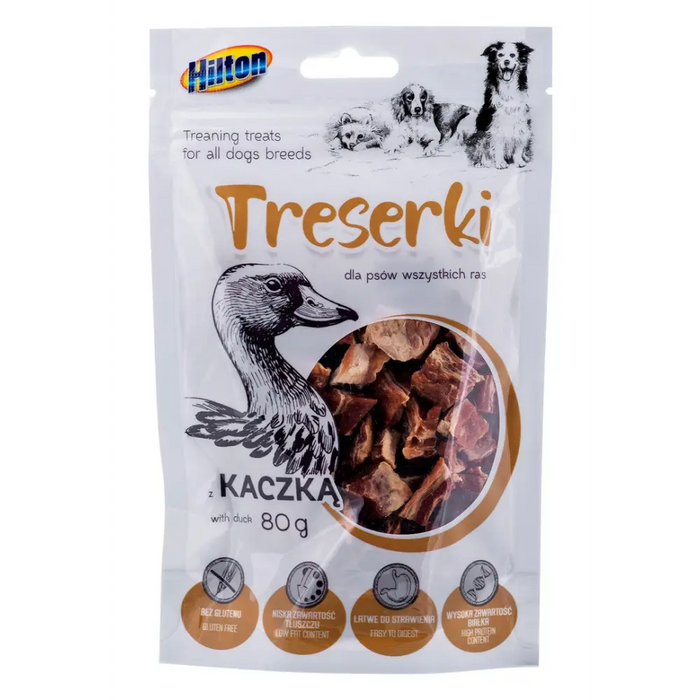 HILTON Treaning treats Duck - Лакомство за кучета - 80гр