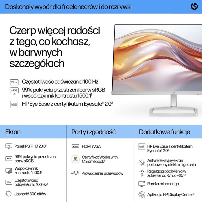 HP 23,8-инчов FHD монитор Series 5 - 524sf