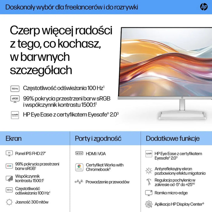 HP 27-инчов FHD монитор Series 5 - 527sf