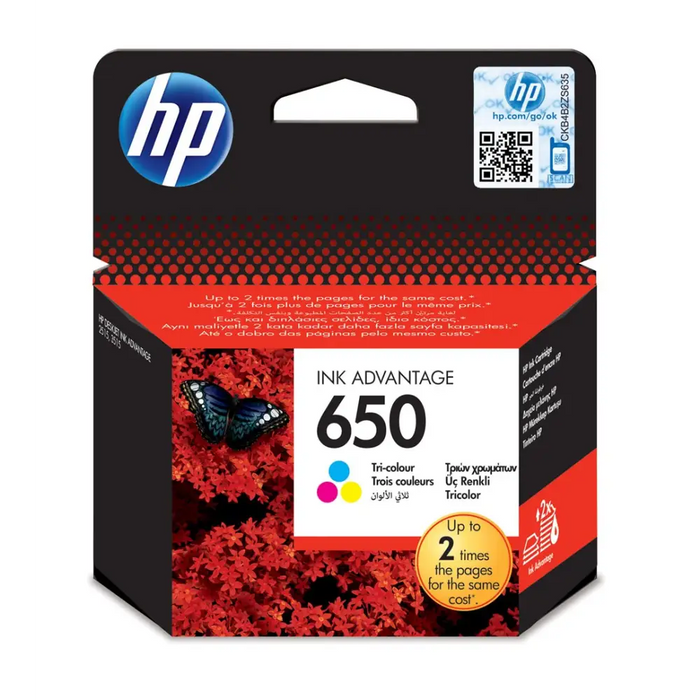 HP 650 Original Cyan,Magenta,Yellow 1 бр.