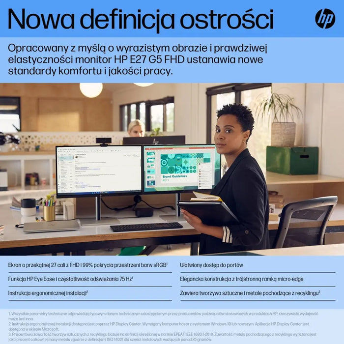 HP E27 G5 68,6 cm (27’’) 1920 x 1080 пиксела Full HD LED