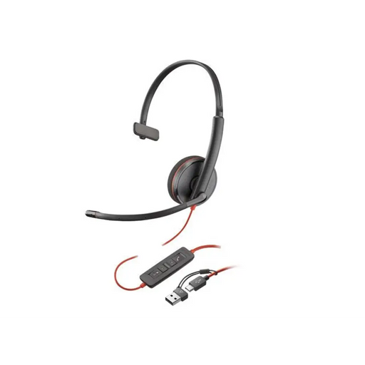 HP Poly Blackwire 3210 моно USB-C слушалка + USB-C/A адаптер