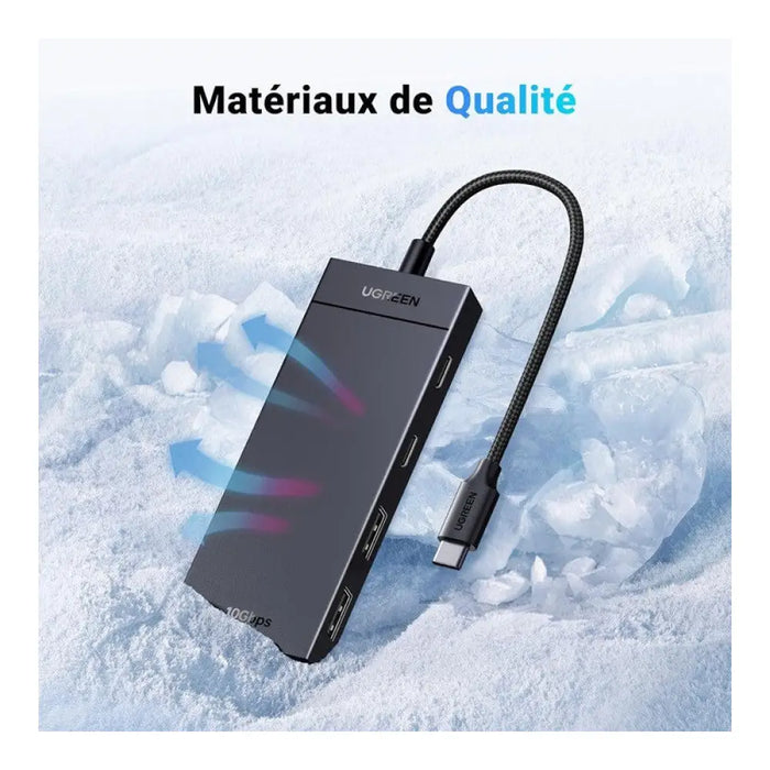 ХЪБ 2xUSB3.0A,2xUSB-C 3.2,INPUT USB-C CМ806 UGREEN