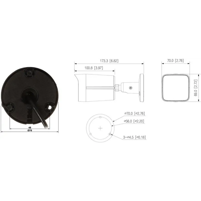 IP КАМЕРА DAHUA IPC-HFW1639TC-A-IL-0280B-S6-BLACK
