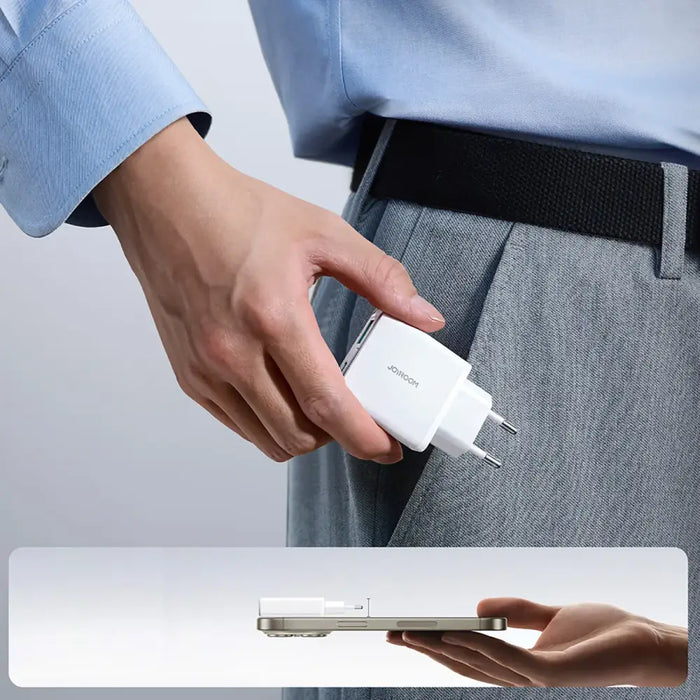 Joyroom JR-TCF14 20W USB-A USB-C супер тънко стенно зарядно