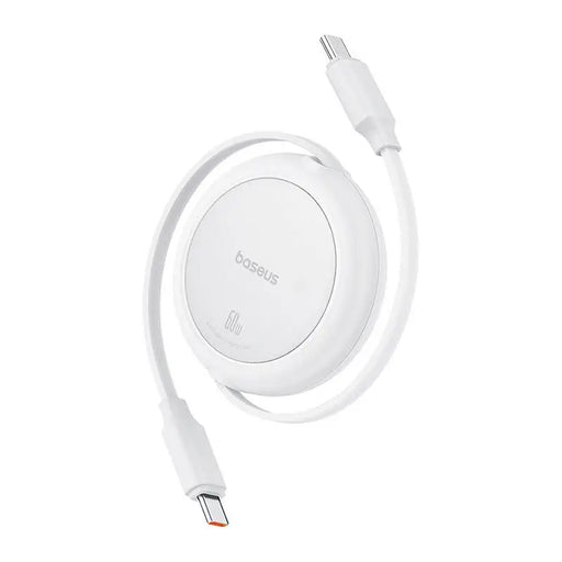 Кабел Baseus Free2Pull Mini USB-C към USB-C 60W 1m бял