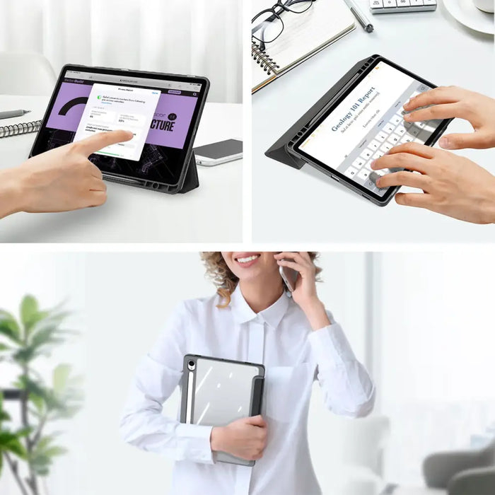 Калъф Dux Ducis Toby за Samsung Galaxy Tab S9 FE черен