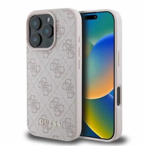 Калъф Guess 4G Classic iPhone 16 Pro Max - розов