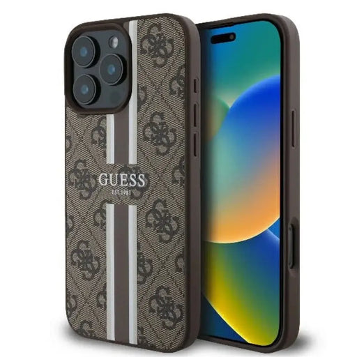 Калъф Guess 4G Printed Stripes MagSafe за iPhone 16 Pro