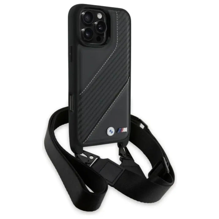 Калъф BMW M Edition Carbon Stripe & Strap Case за iPhone 16