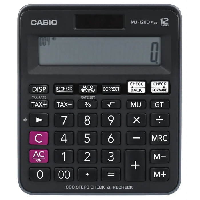 КАЛКУЛАТОР CASIO OFFICE MJ-120D PLUS ЧЕРЕН 12 ЦИФРЕН ДИСПЛЕЙ