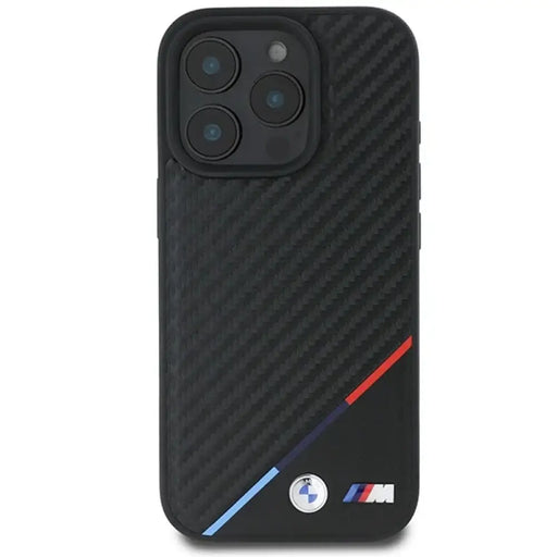 Калъф BMW M Carbon Tricolor Line MagSafe за iPhone 16 Pro