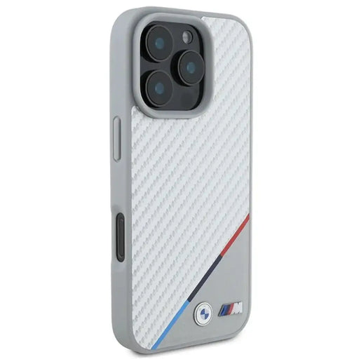 Калъф BMW M Carbon Tricolor Line MagSafe за iPhone 16 Pro
