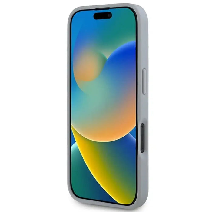 Калъф BMW M Carbon Tricolor Line MagSafe за iPhone 16 - сив