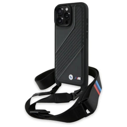Калъф BMW M Edition Carbon Stripe & Strap Case за iPhone 16