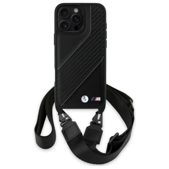 Калъф BMW M Edition Carbon Stripe & Strap Case за iPhone 16