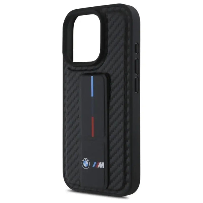 Калъф BMW M Grip Stand Smooth and Carbon за iPhone 16 Pro