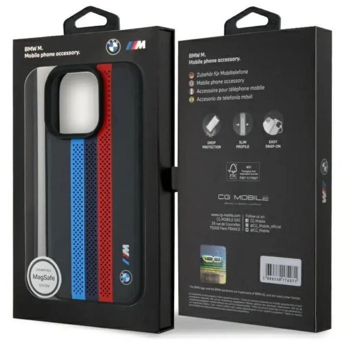 Калъф BMW M Performance Tricolor Printed Stripes MagSafe