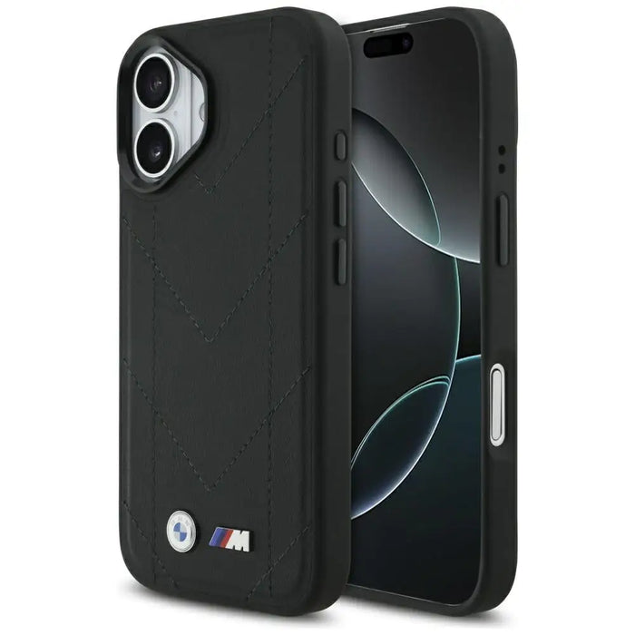 Калъф BMW M Quilted Logo MagSafe iPhone 17 - черен