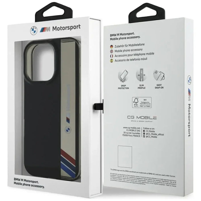 Калъф BMW Motorsport IML Vertical Stripe iPhone 16 Pro Max