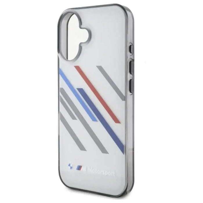 Калъф BMW Motosport IML Random Stripes iPhone 16 Plus - сив
