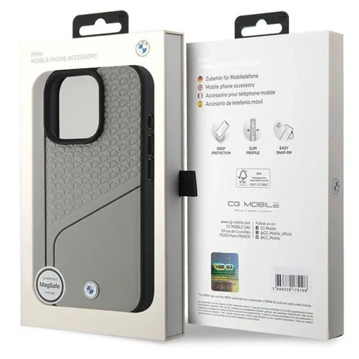 Калъф BMW Sign Leather Textured and Line MagSafe iPhone 16
