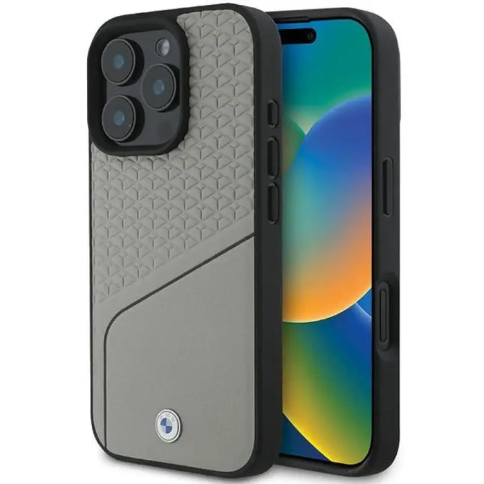 Калъф BMW Sign Leather Textured and Line MagSafe iPhone 16