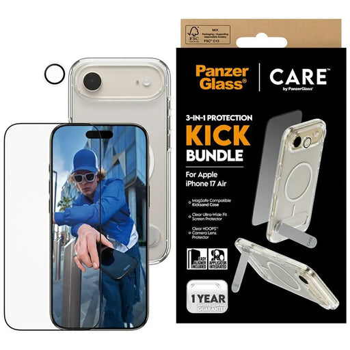 Калъф CARE by PanzerGlass Feature Kick 3in1 + стъкло + леща
