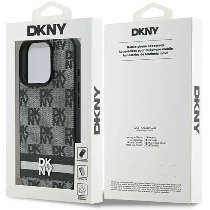 Калъф DKNY Checkered Pattern & Printed Stripes за iPhone 16