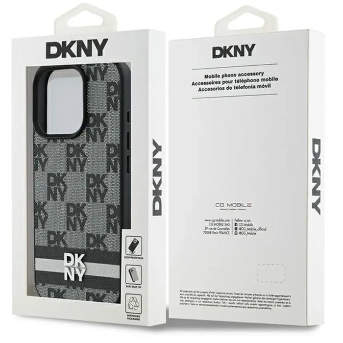 Калъф DKNY Checkered Pattern & Printed Stripes за iPhone 16