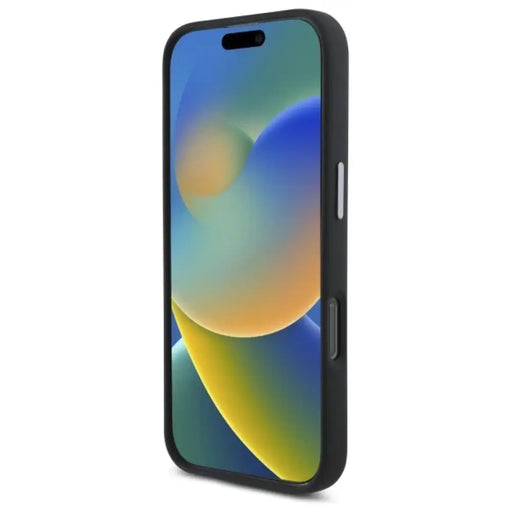 Калъф DKNY Liquid Silicone Metal Logo iPhone 16 Pro - черен