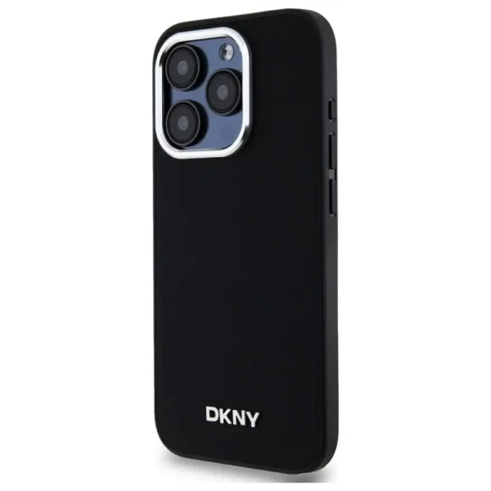 Калъф DKNY Plain Logo MagSafe за iPhone 15 Pro Max - черен