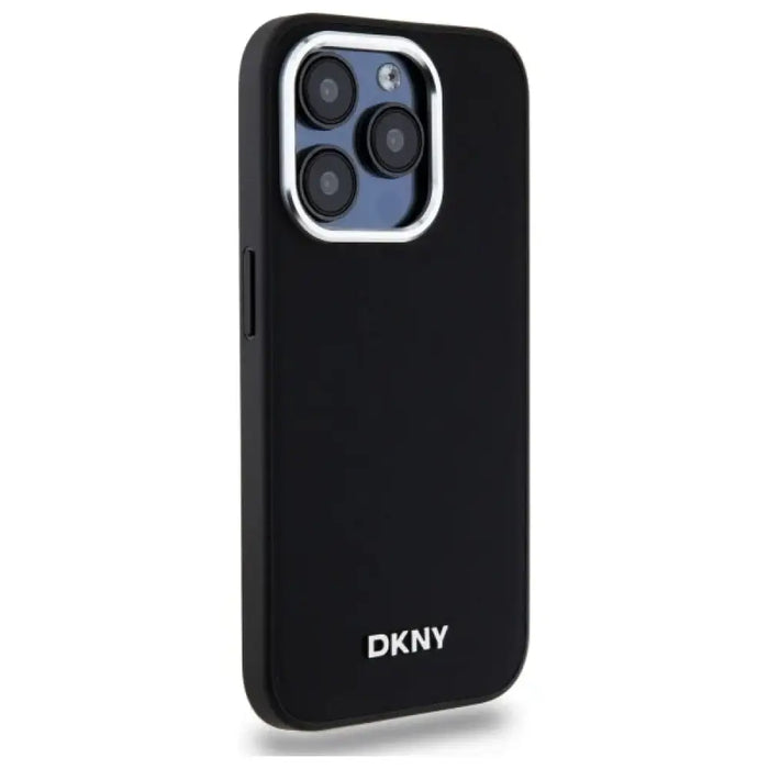 Калъф DKNY Plain Logo MagSafe за iPhone 15 Pro Max - черен