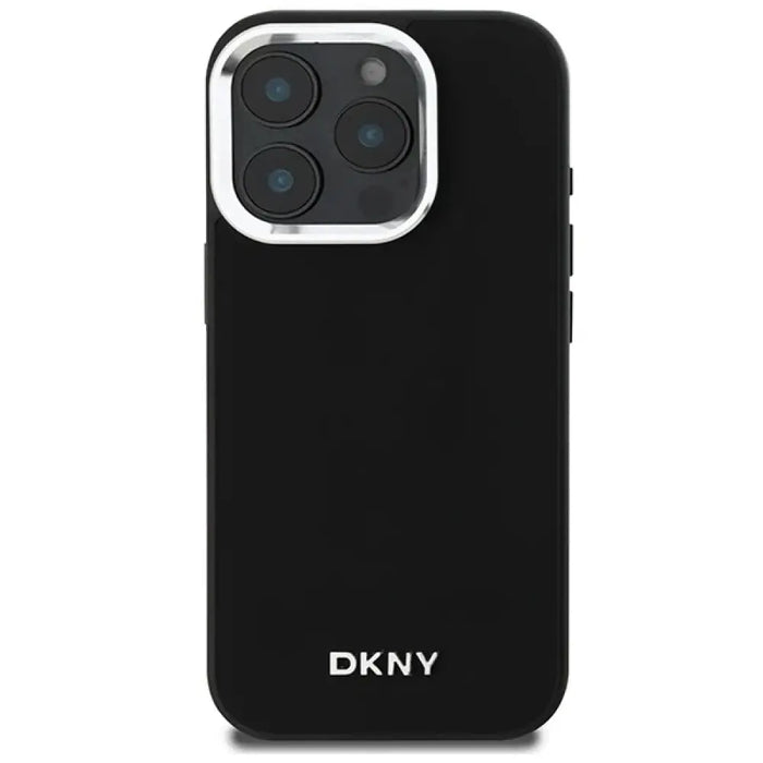 Калъф DKNY Plain Silver Logo MagSafe за iPhone 16 Pro