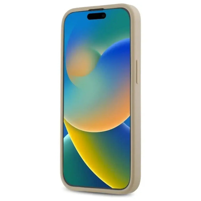 Калъф DKNY Quilted Stack Logo iPhone 14 - бежов