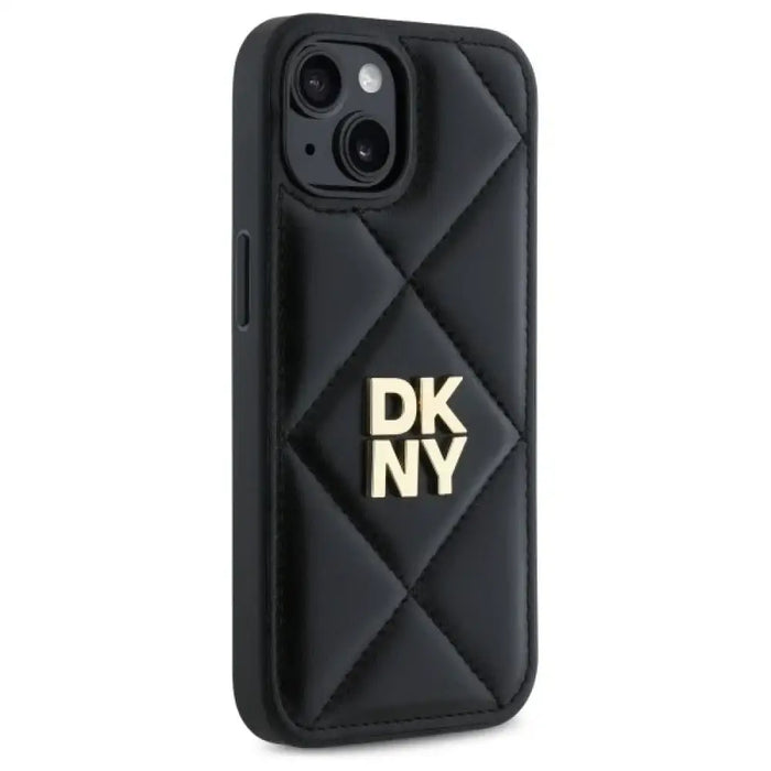Калъф DKNY Quilted Stack Logo iPhone 14 - Черен