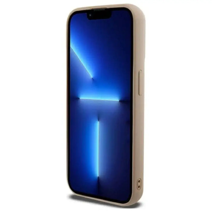 Калъф DKNY Quilted Stack Logo iPhone 15 Pro - бежов