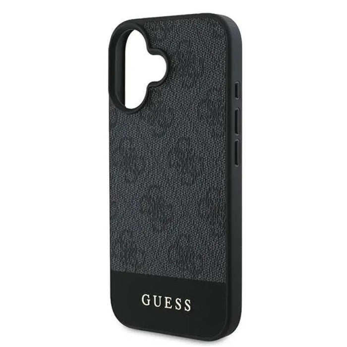 Калъф Guess 4G Bottom Stripe iPhone 16 - сив