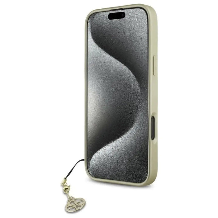 Калъф Guess 4G Charms Collection iPhone 16 Pro Max - кафяв
