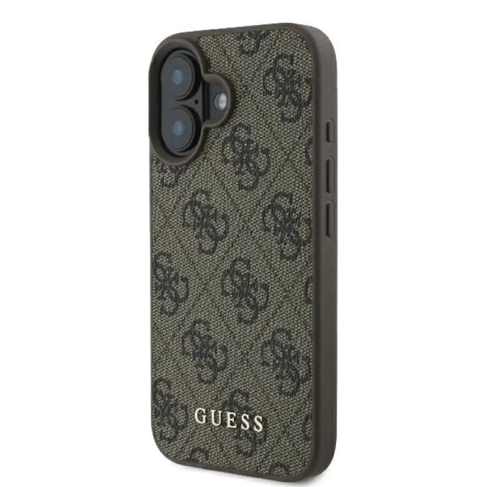 Калъф Guess 4G Classic iPhone 16 Plus - кафяв